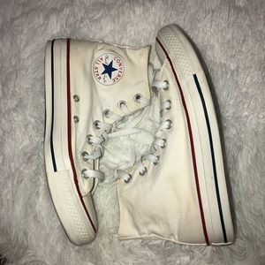 White high-top Converse